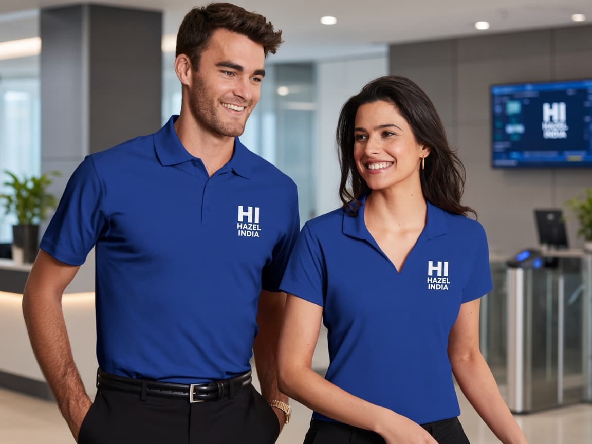Hazel India security officers in blue HI uniforms