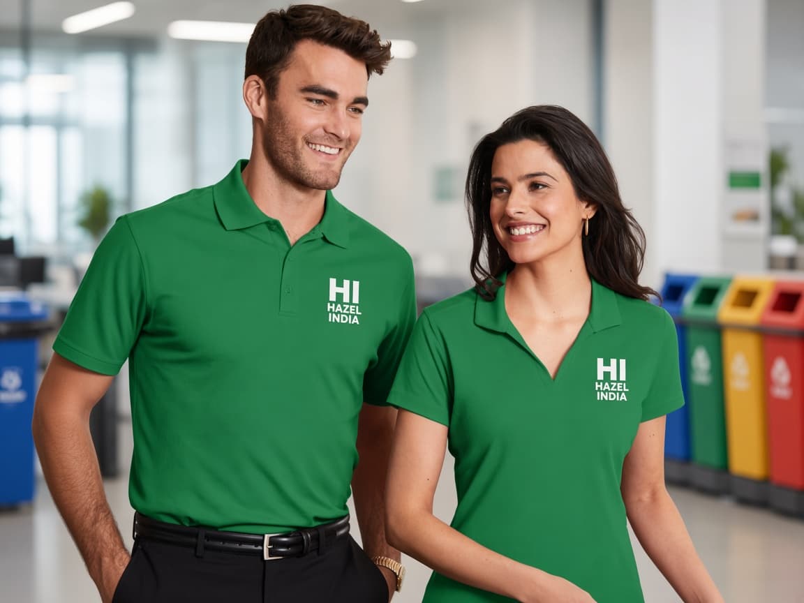 Hazel India waste management team in green HI uniforms